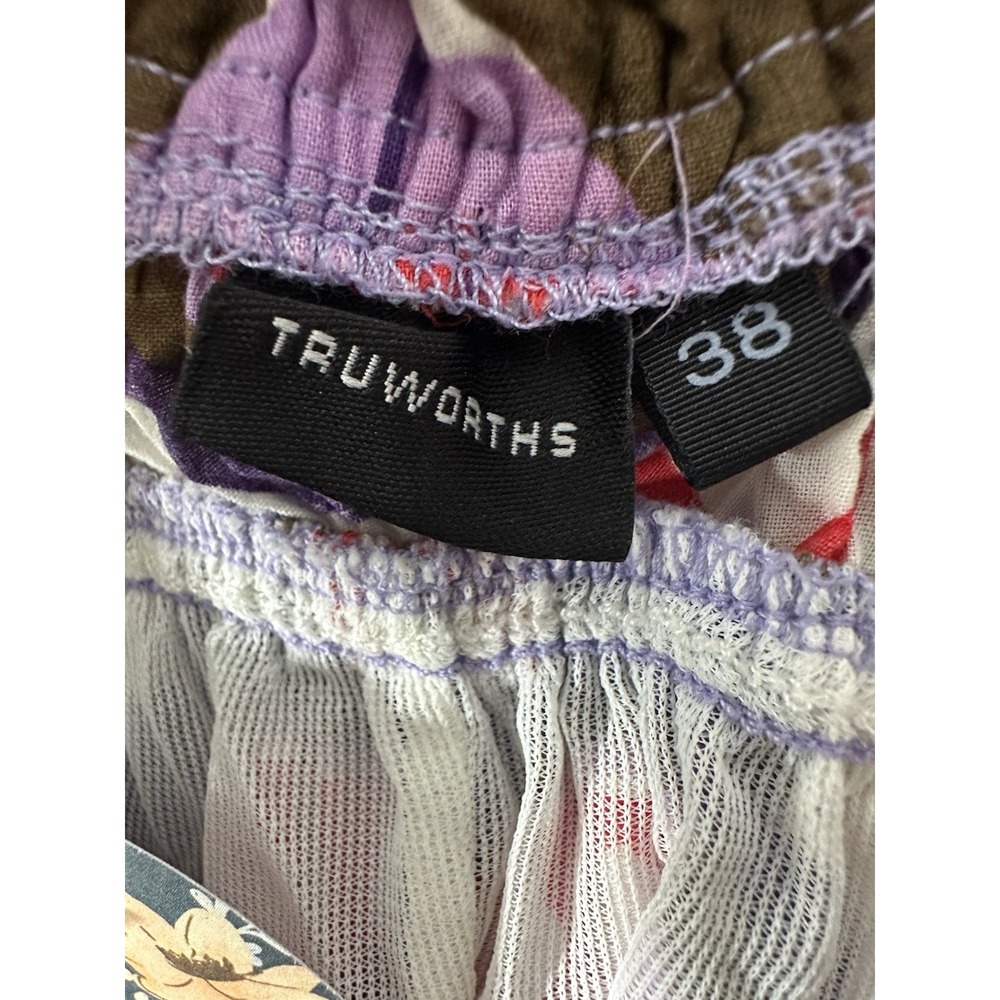New Truworths Maxi Dress Women's Size 38 Medium Sleeveless Elastic Waist - Picture 3 of 11